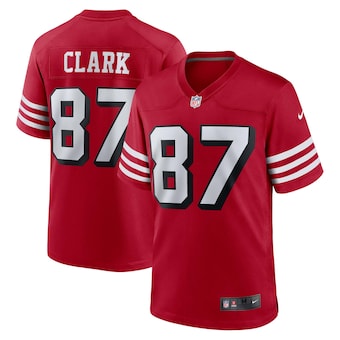 mens nike dwight clark scarlet san francisco 49ers retired a